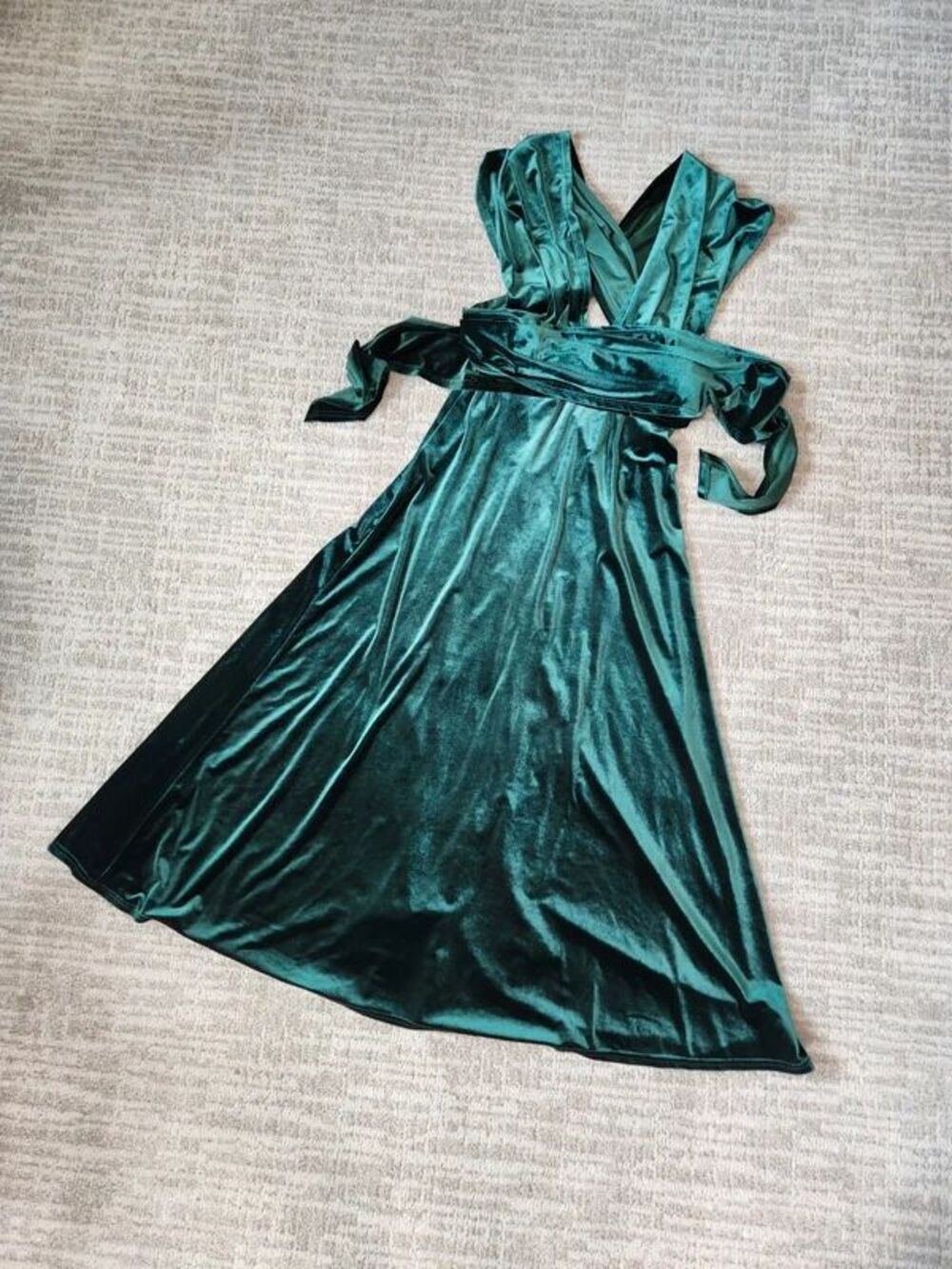 Revelry Micah convertible dress emerald green size XS